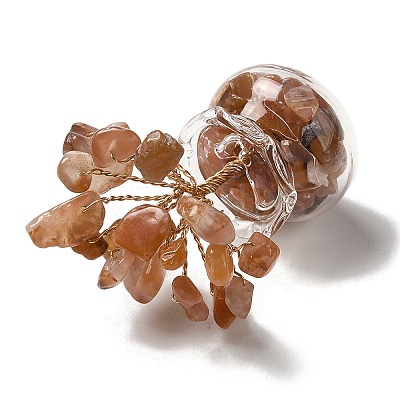 Natural Carnelian Chips Tree Decorations DJEW-Z007-02C-1