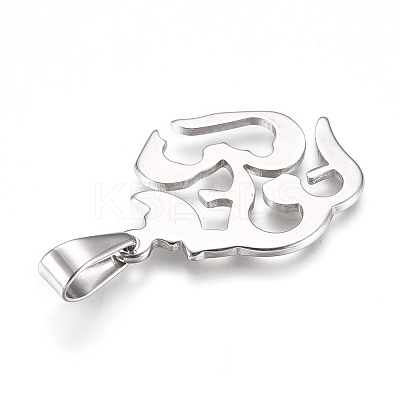 Tarnish Resistant Yoga 304 Stainless Steel Pendants X-STAS-I135-28P-1