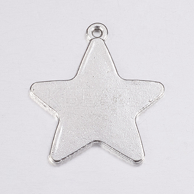 Tibetan Style Alloy Stamping Blank Tag Pendants LS-X-EA085Y-NF-1
