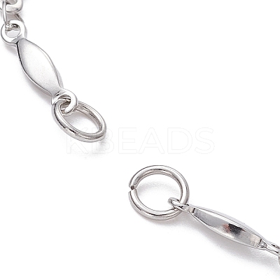 Tarnish Resistant 304 Stainless Steel Oval Link Chain Bracelet Makings AJEW-JB01183-1