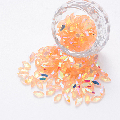 Transparent Resin Rhinestone Cabochons MRMJ-T047-14A-1