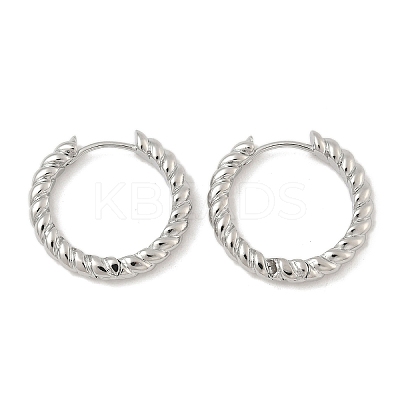 Brass Hoop Earrings EJEW-D320-22P-1