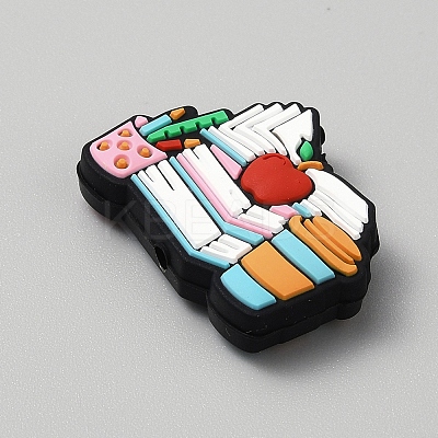 Coffee Theme Food Grade Silicone Focal Beads SIL-CJC0006-08A-1