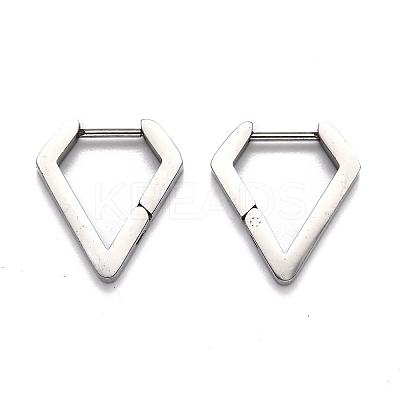 Tarnish Resistant 304 Stainless Steel Huggie Hoop Earrings STAS-H156-17B-P-1