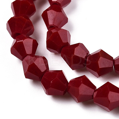 Opaque Solid Color Imitation Jade Glass Beads Strands LS-EGLA-A039-P6mm-D22-1