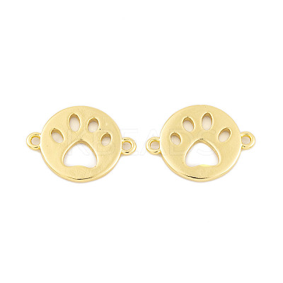 Rack Plating Brass Connector Charms KK-P269-19G-1