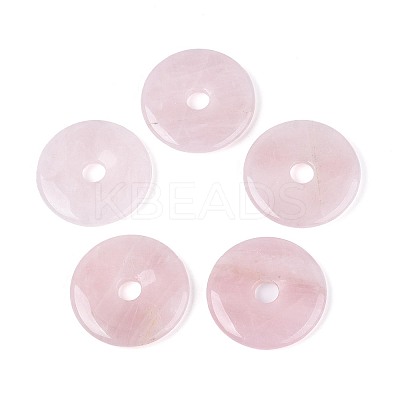 Natural Rose Quartz Big Pendants G-T144-43B-1