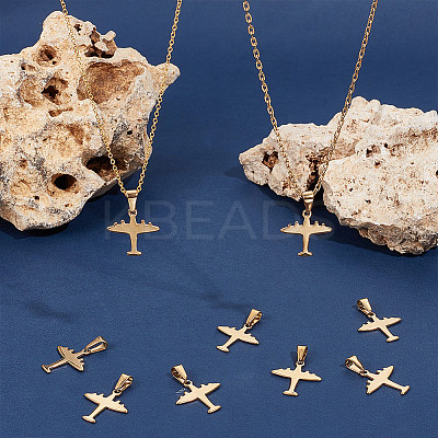 10Pcs 304 Stainless Steel Pendants STAS-UN0054-42-1