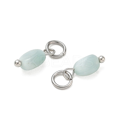Natural Glass Pendants PALLOY-JF06036-1