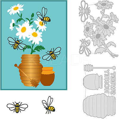 Spring Theme Carbon Steel Cutting Dies Stencils DIY-WH0309-996-1