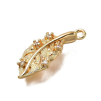 Brass Micro Pave Cubic Zirconia Pendants X1-KK-B152-13C-G-1