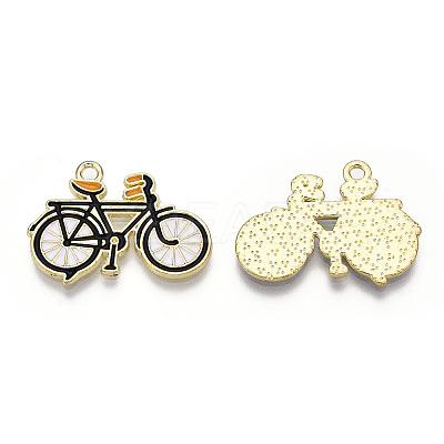 Light Gold Plated Alloy Jewelry Enamel Pendants PALLOY-Z001-29A-1