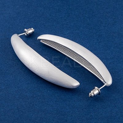 Banana Brass Stud Earrings for Women EJEW-G391-06S-1
