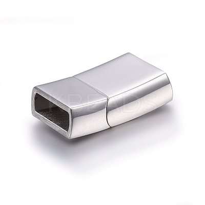 Tarnish Resistant 304 Stainless Steel Magnetic Clasps with Glue-in Ends STAS-E440-49P-1
