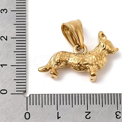 Animal Theme 304 Stainless Steel Pendants LS-STAS-B167-27G-G-1