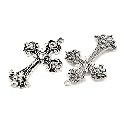 Alloy Rhinestone Cross Big Gothic Pendants LS-ALRI-1475-NR-1