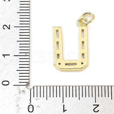 Brass Micro Pave Cubic Zirconia Pendants KK-V014-01G-21-1