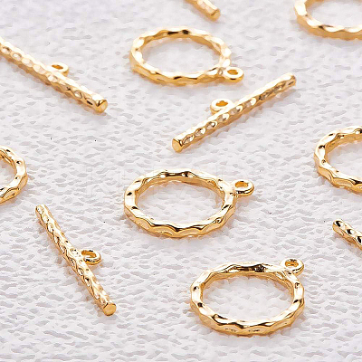 Brass Toggle Clasps KK-BC0004-05G-1