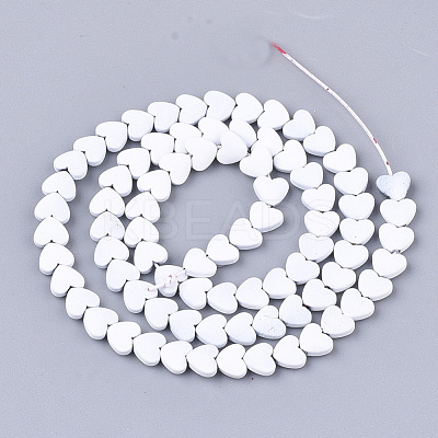 Spray Painted Non-magnetic Synthetic Hematite Beads Strands G-T116-05-1