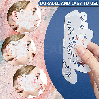 PET Plastic Face Drawing Painting Stencils Templates DIY-WH0304-914A-1
