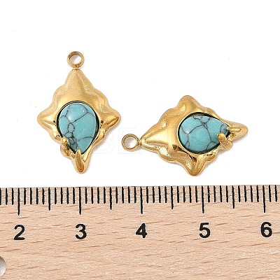 Synthetic Turquoise Pendants STAS-P380-17G-1