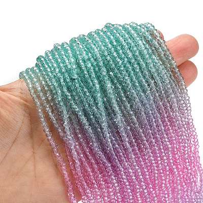 Transparent Painted Glass Beads Strands DGLA-A034-T2mm-A10-1