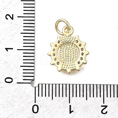 Brass Micro Pave Cubic Zirconia Pendants KK-P336-04B-G-1