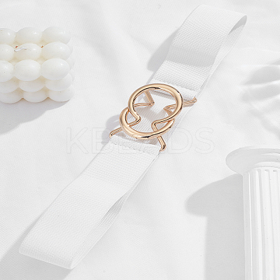 1Pc Polyester Elastic Corset Belts with Alloy Ring Buckle AJEW-LP0007-41B-1