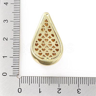 Rack Plating Brass Micro Pave Clear Cubic Zirconia Pendants KK-H474-18G-03-1