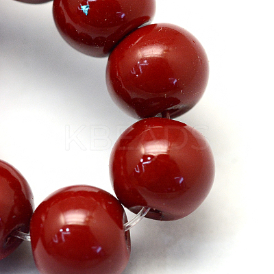 Baking Paint Glass Pearl Round Bead Strands HY-Q003-10mm-35-1