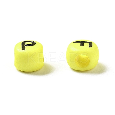 Opaque Acrylic Beads OACR-R005-02D-1