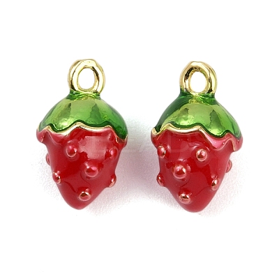 Brass Enamel Charms KK-L231-21G-01-1