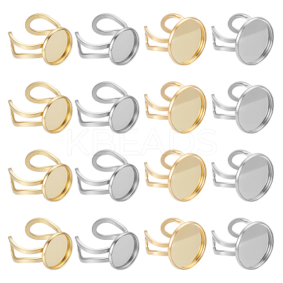 20Pcs 4 Styles 304 Stainless Steel Open Cuff Findings STAS-BC0004-08-1