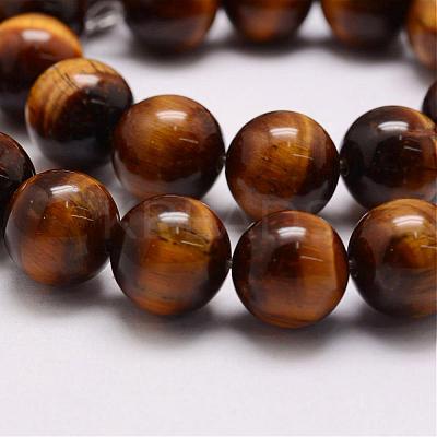 Natural & Dyed Tiger Eye Bead Strands G-P230-10-16mm-1
