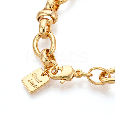 Brass Chain Bracelets BJEW-N032-06G-1