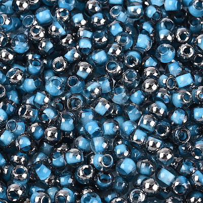 Transparent Inside Colours Glass Seed Beads SEED-T007-19A-08-1