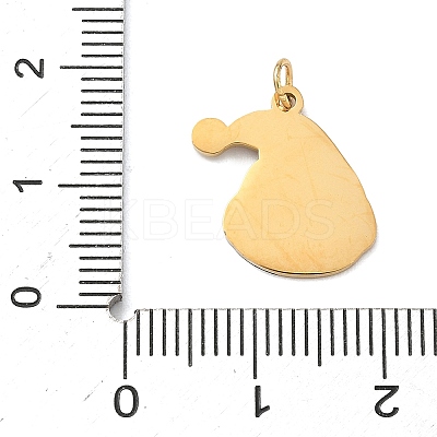 304 Stainless Steel Enamel Christmas Theme Pendants LS-STAS-Z164-01G-03-1