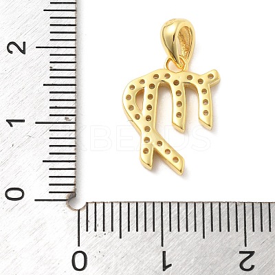 925 Sterling Silver Micro Pave Clear Cubic Zirconia Pendants STER-Z012-06G-08-1