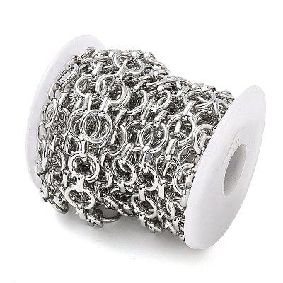 Rack Plating Brass Oval Link Chains CHC-N009-01P-1