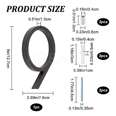 Zinc Alloy Number Sign Labels FIND-WH0061-83J-1