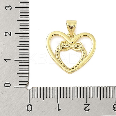 Rack Plating Brass Micro Pave Cubic Zirconia Pendants KK-Z074-49G-1