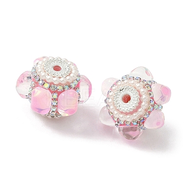 Sparkling Acrylic Rhinestone Beads CLAY-NH0003-01S-01-1