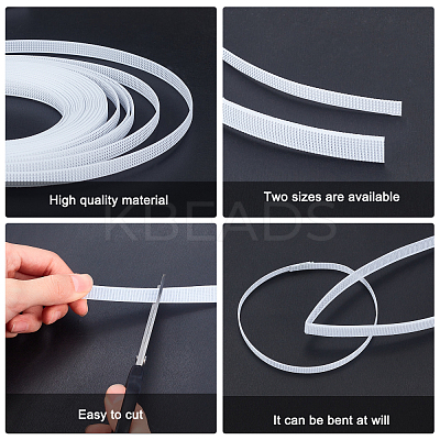 44~45M 2 Style Polyester & Plastic Boning Sewing Wedding Dress Fabric OCOR-PH0001-40-1