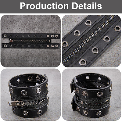 Punk PU Leather Cord Bracelets BJEW-WH20008-12C-1