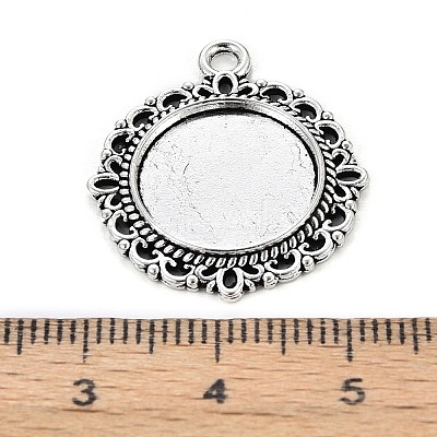 Zinc Alloy Pendant Settings for Cabochon & Rhinestone LS-KHDZ-PALLOY-A15290-AS-1