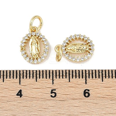 Rack Plating Brass Micro Pave Cubic Zirconia Pendants KK-H509-08G-1
