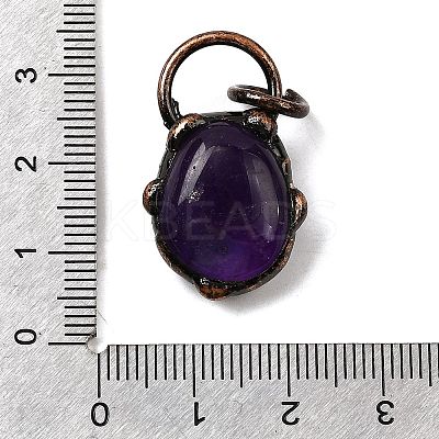 Natural Amethyst Pendants G-B149-08R-01-1