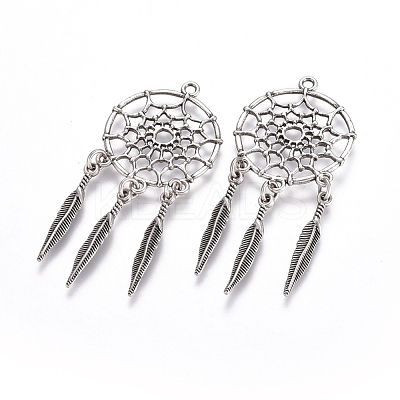 Tibetan Style Alloy Pendants TIBE-Q054-14TAS-NR-1