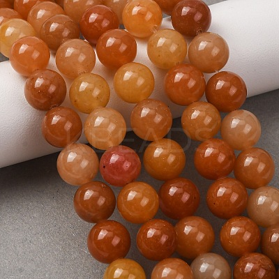 Natural Red Aventurine Beads Strands G-H067-A02-10MM-1