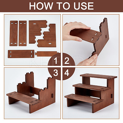 3-Tier Wood Model Toy Display Riser ODIS-WH0329-68B-1